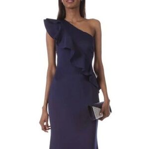 Elegant Navy Evening Gown